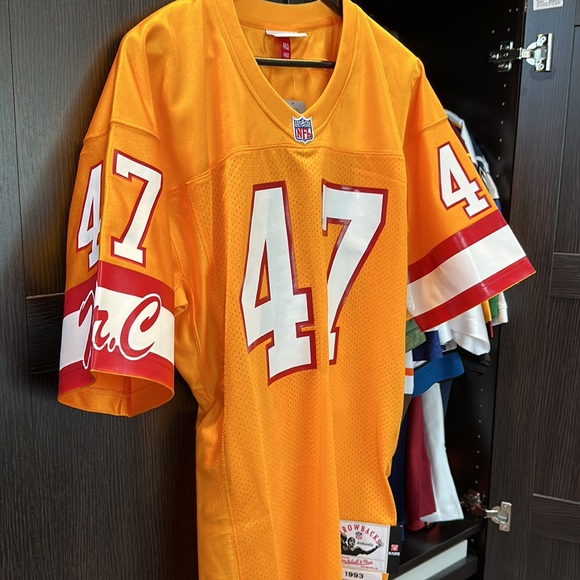 Tampa Bay Buccaneers John Lynch Mitchell & Ness Orange 1993 Authentic NFL Jersey - Picture 4 of 12
